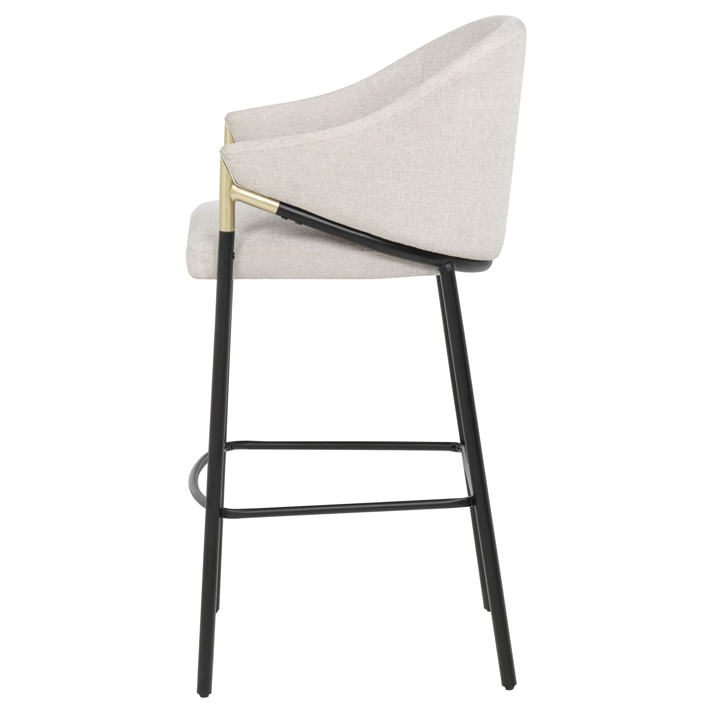 Chadwick Fabric Upholstered Bar Chair Beige (Set of 2) — view 5