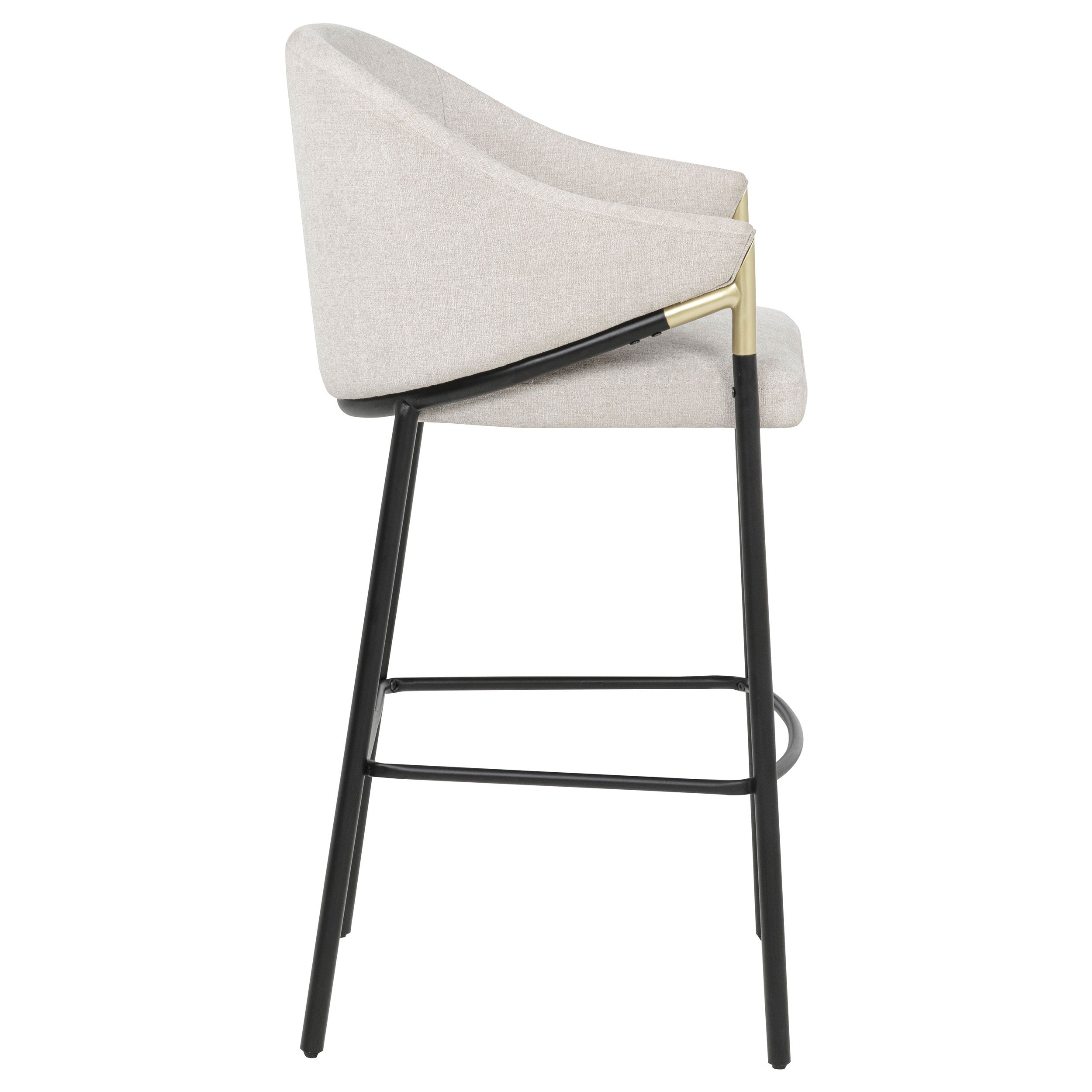Chadwick Fabric Upholstered Bar Chair Beige (Set of 2) — view 9