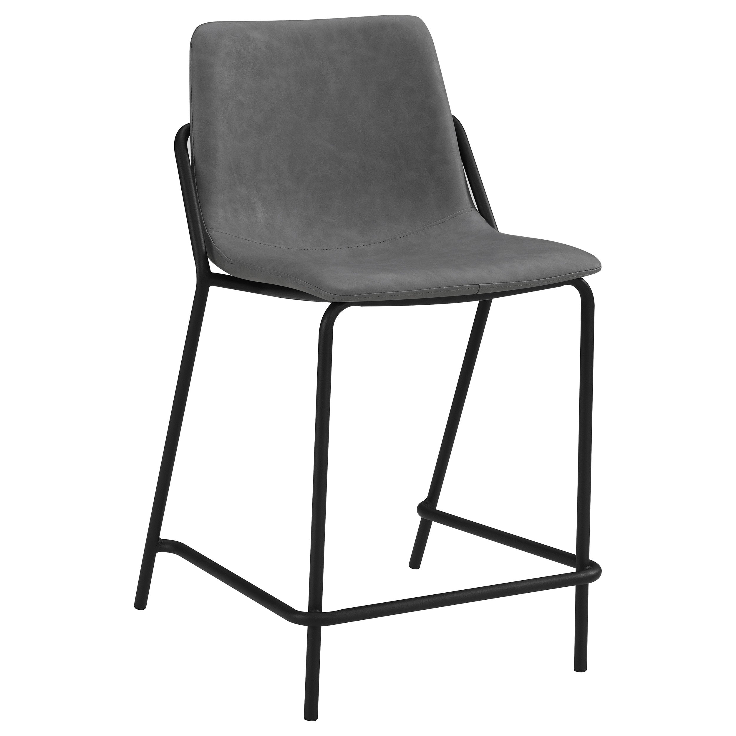 Earnest Upholstered Counter Chair Grey (Set of 2) — view 3
