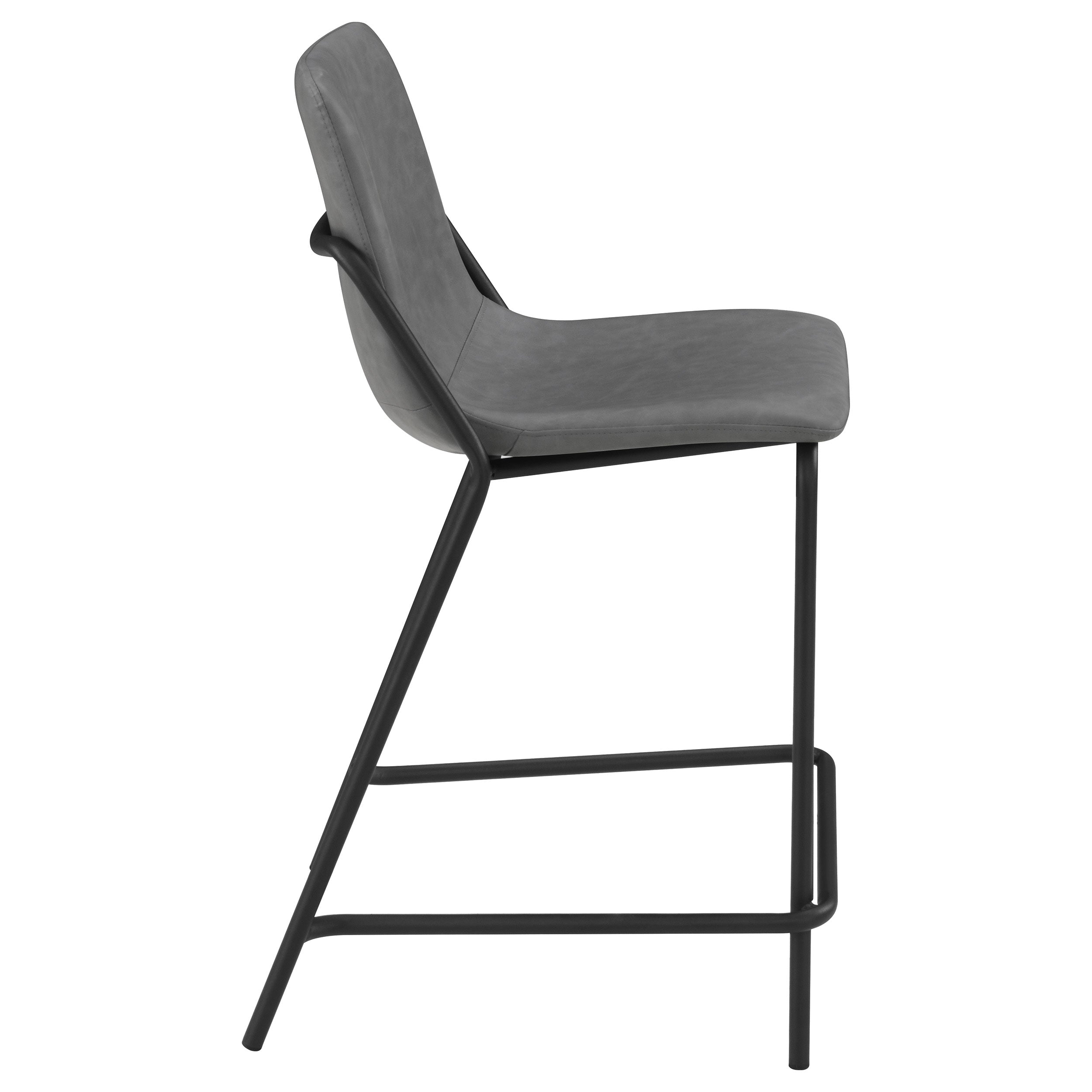Earnest Upholstered Counter Chair Grey (Set of 2) — view 10