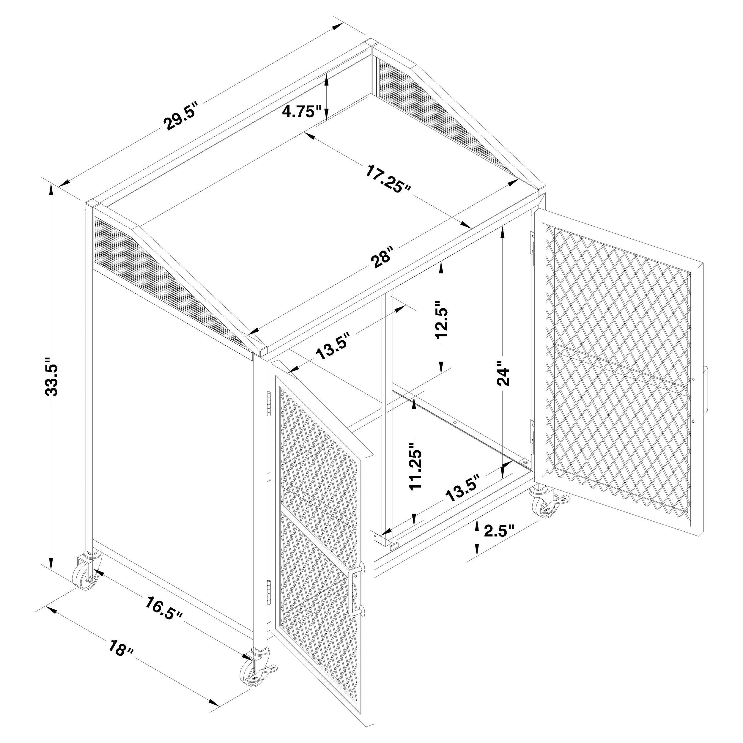 Arlette 2-door Mobile Home Bar Wine Cabinet Sandy Black — view 14