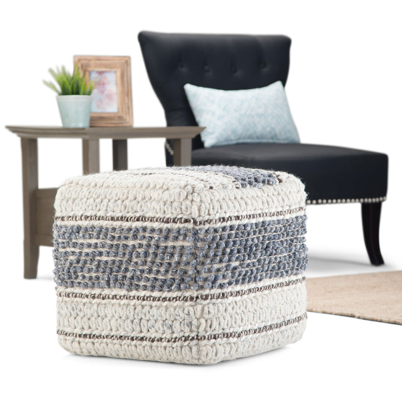 Grady - Handcrafted Square Pouf