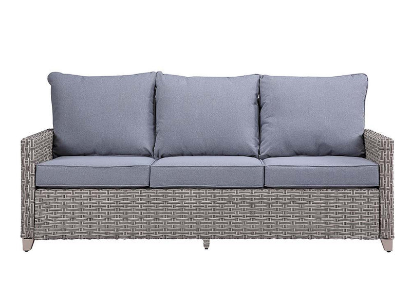 Greeley - Patio Set - Gray Fabric & Gray Finish - Atlantic Fine Furniture Inc