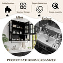 3 Door Wall Cabinet With Glass Door And Towel Bar