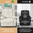 Power Lift Recliner Chair With Extended Footrest, Remote Control, Cup Holders, And Side Pockets