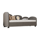 Modern Velvet Upholstered Daybed With Additional Bed Frame