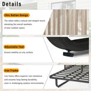 Outdoor Patio Rattan Daybed With Detachable Pillows