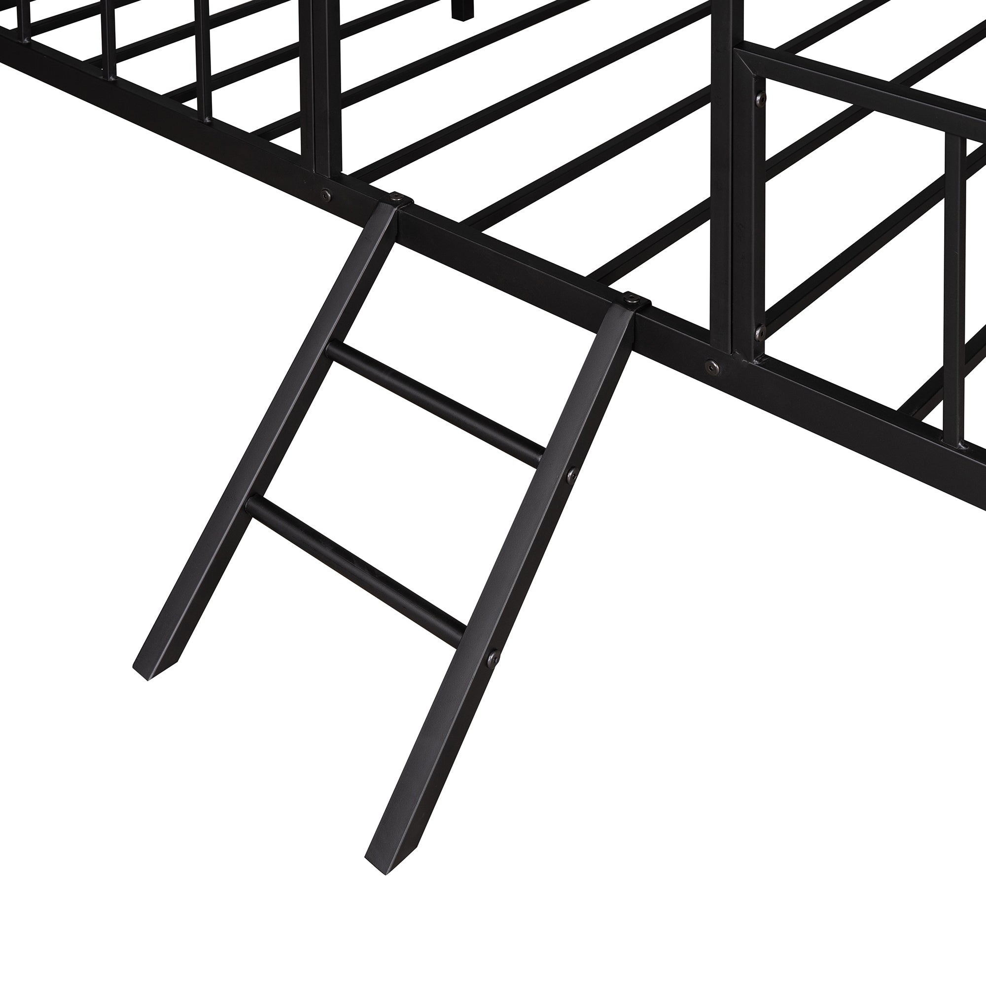Metal House Bed Frame Twin Size with Slatted Support No Box Spring Needed Black - Atlantic Fine Furniture Melbourne FL