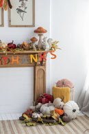 Pumpkin Ornament Decor For Holiday Harvest Festival Fall Festival & Thanksgiving (Set of 2) - Orange Multi