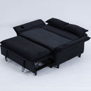 Modern Fabric Multi-Functional Sofa Bed With Adjustable Armrests And Backrests
