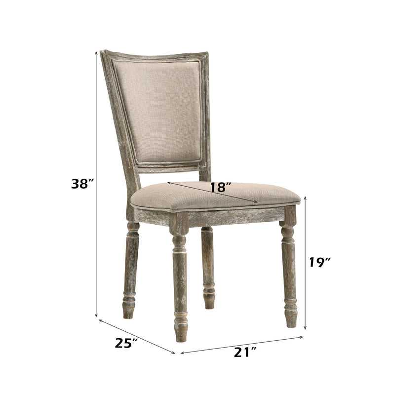 Gabrian - Two Tone, Reclaimed Side Chair (Set of 2) - Beige / Gray