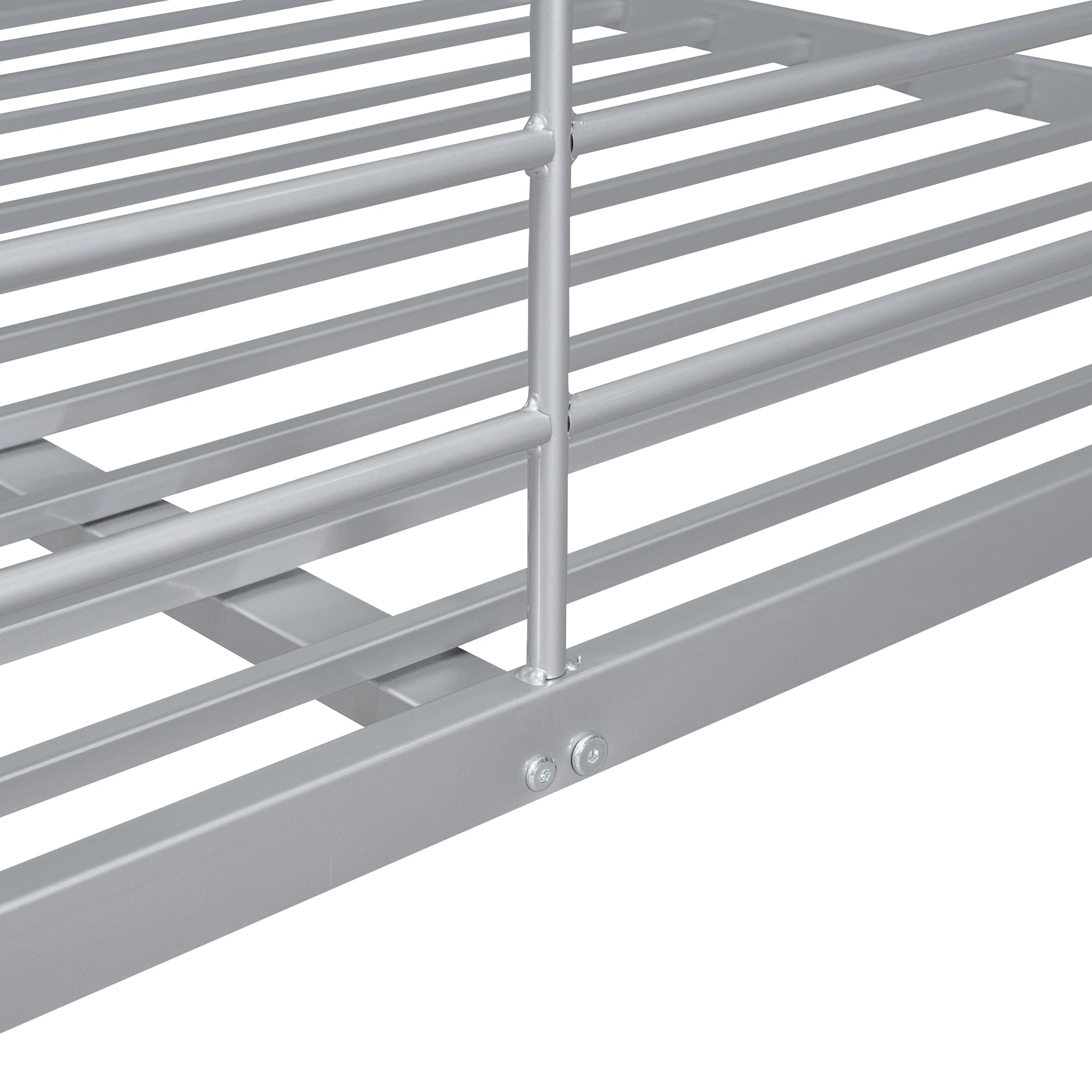 Full XL Over Queen Metal Bunk Bed, Sliver - Atlantic Fine Furniture Melbourne FL