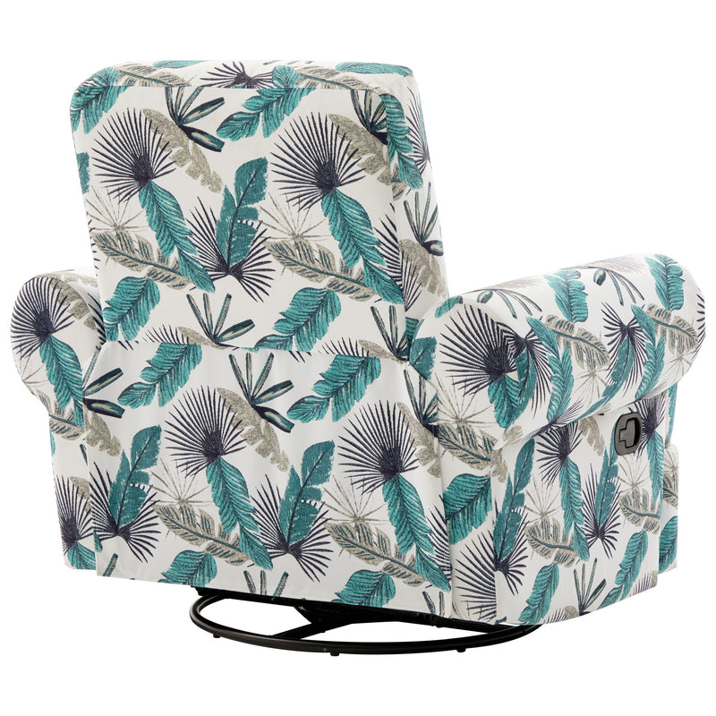 Manual Swivel Recliner Rocker Chair With Adjustable Backrest