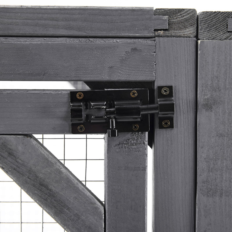 Outdoor Cat House, Diy Cat Enclosure Catio With Double Enter Doors