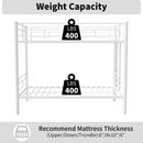 Bunk Bed For Kids, Convertible Frame With Ladders & Guardrail