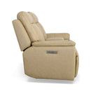 Odell - Power Reclining Loveseat With Console, Power Headrests & Lumbar - Stone