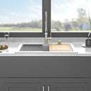 Quartz Kitchen Sink 30" X 22" Granite Composite Workstation Drop In Sink - White