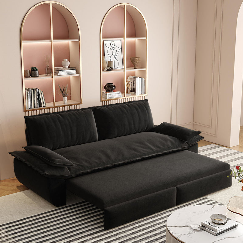 Pull Out Sleeper Sofa Bed, 3 In 1 Multi Functional