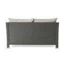 Contemporary Antibes Loveseat & Table Set Outdoor - Gray