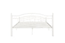 Queen Size Metal Bed Frame with Headboard and Footboard White