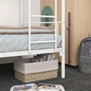 Space Saving Bunk Bed With Metal Frame And Ladder