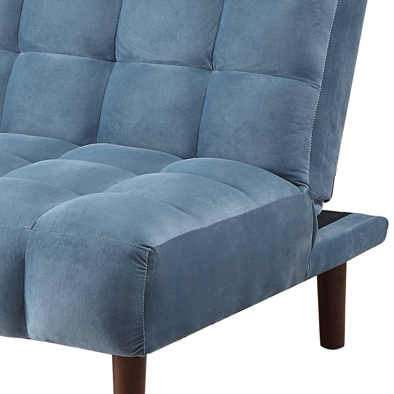 Yolandi - Velvet Adjustable Sofa - Teal Blue