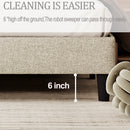 Queen size Panel Bed Frame with Adjustable Button-Tufted Headboard for Bedroom/Linen Upholstered/Wood Slat Support/Easy Assembly,Linen Beige