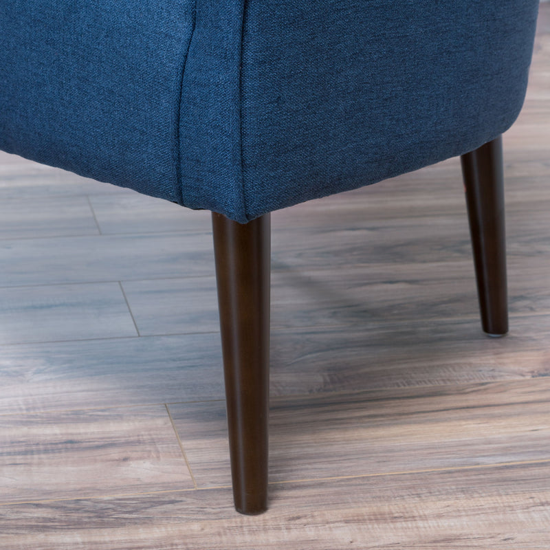 Contemporary Upholstered Club Chair With Button Tufting