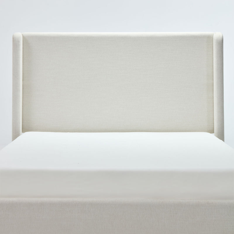 Carmen - Minimalist Upholstered Wingback Bed Frame With High Headboard