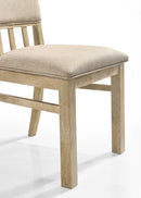 Brutus - Wide Contemporary Fabric Dining Chair (Set of 2) - Reclaimed Wheat