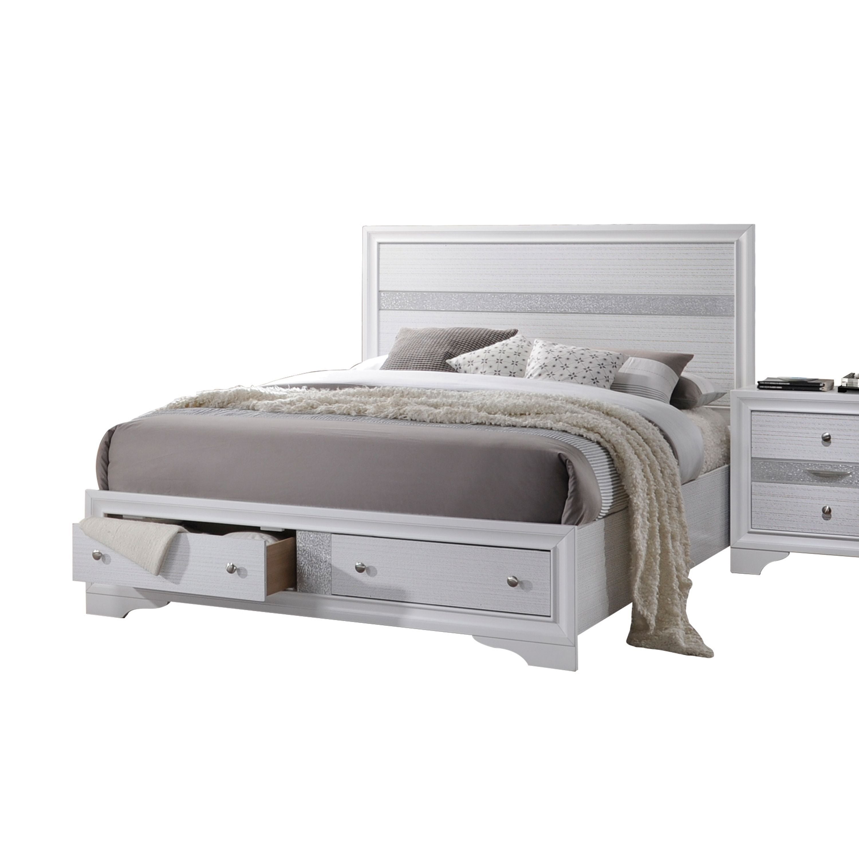 ACME Naima Queen Bed in White 25770Q - Atlantic Fine Furniture Melbourne FL