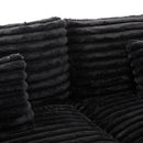 Plush Oversized Double Chaise Lounge Sofa Bed With USB Ports And Cup Holders