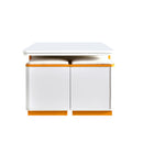 Multi Functional Adjustable Coffee Table With 4 Storage Stools