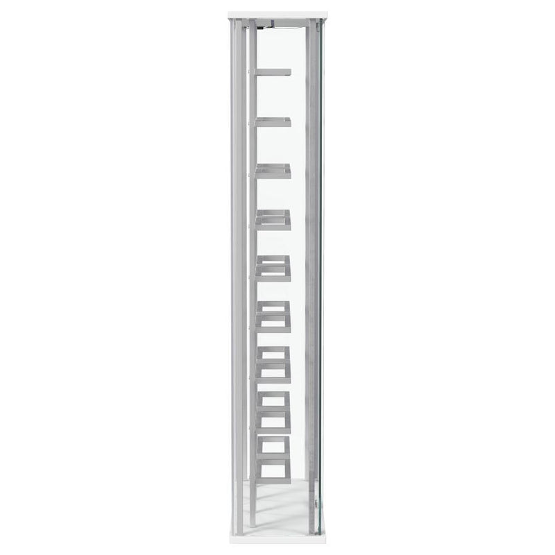 Montara - Tempered Glass Wine Storage LED Curio Cabinet - Chrome