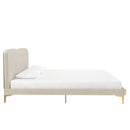 Coco - King Size Upholstered Bed - Ivory