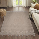 Guros - 8' X 10' Geometric Indoor / Outdoor Area Rug - Mocha