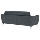 Nolan - Upholstered Sloped Track Arm Sofa - Charcoal