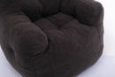 Soft Teddy Fabric Tufted Foam Bean Bag Chair With Teddy Fabric