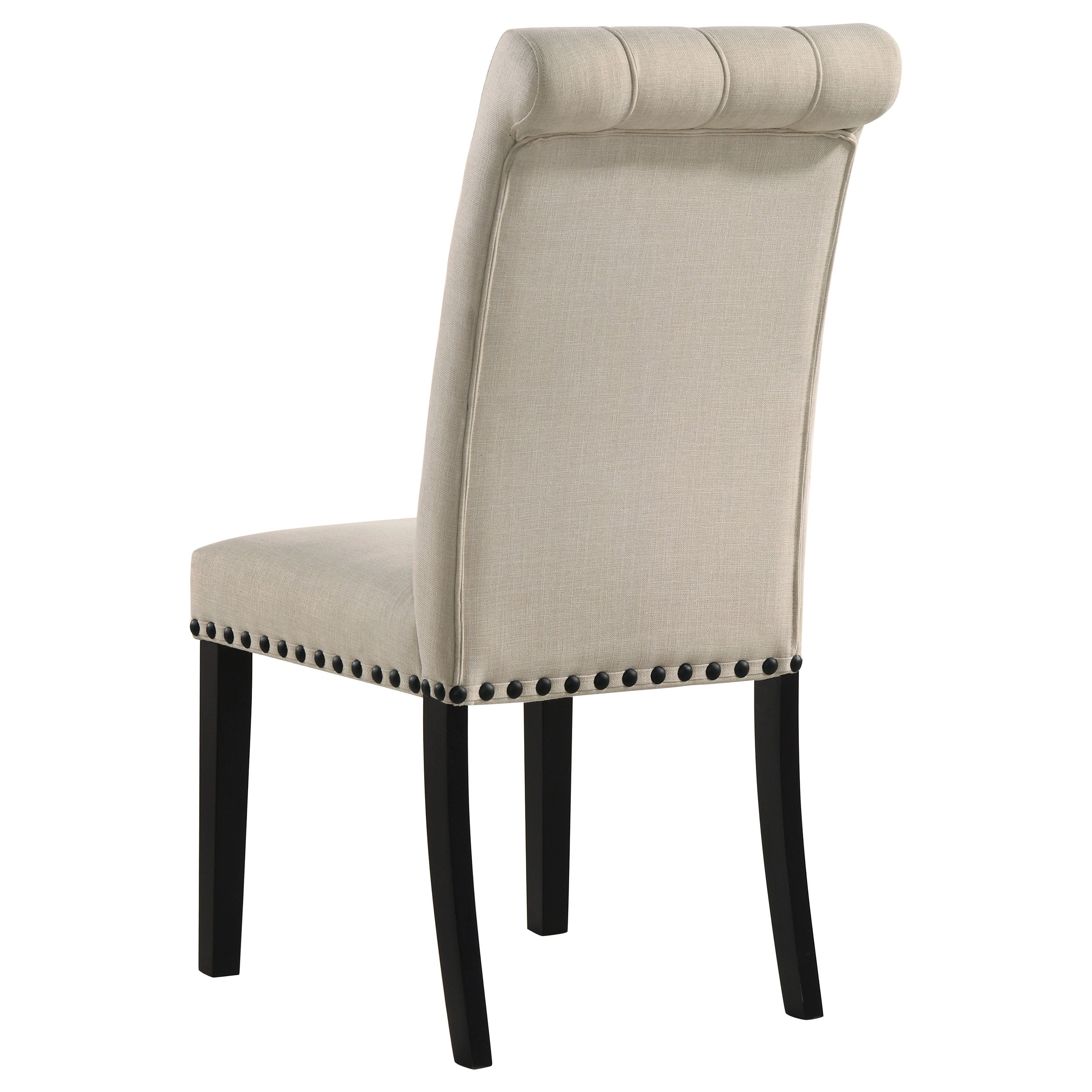 Alana Fabric Upholstered Dining Side Chair Beige (Set of 2) — view 6