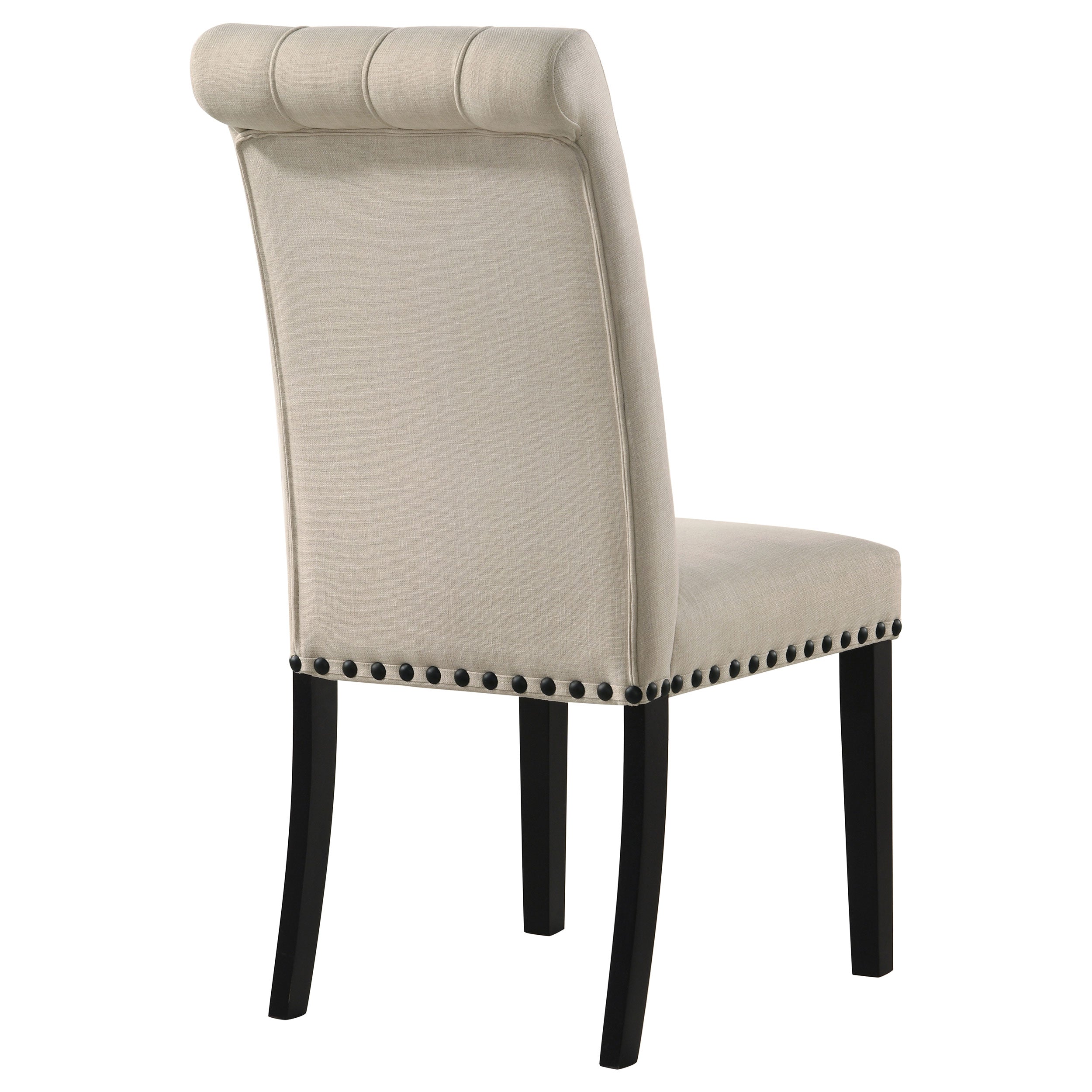 Alana Fabric Upholstered Dining Side Chair Beige (Set of 2) — view 7