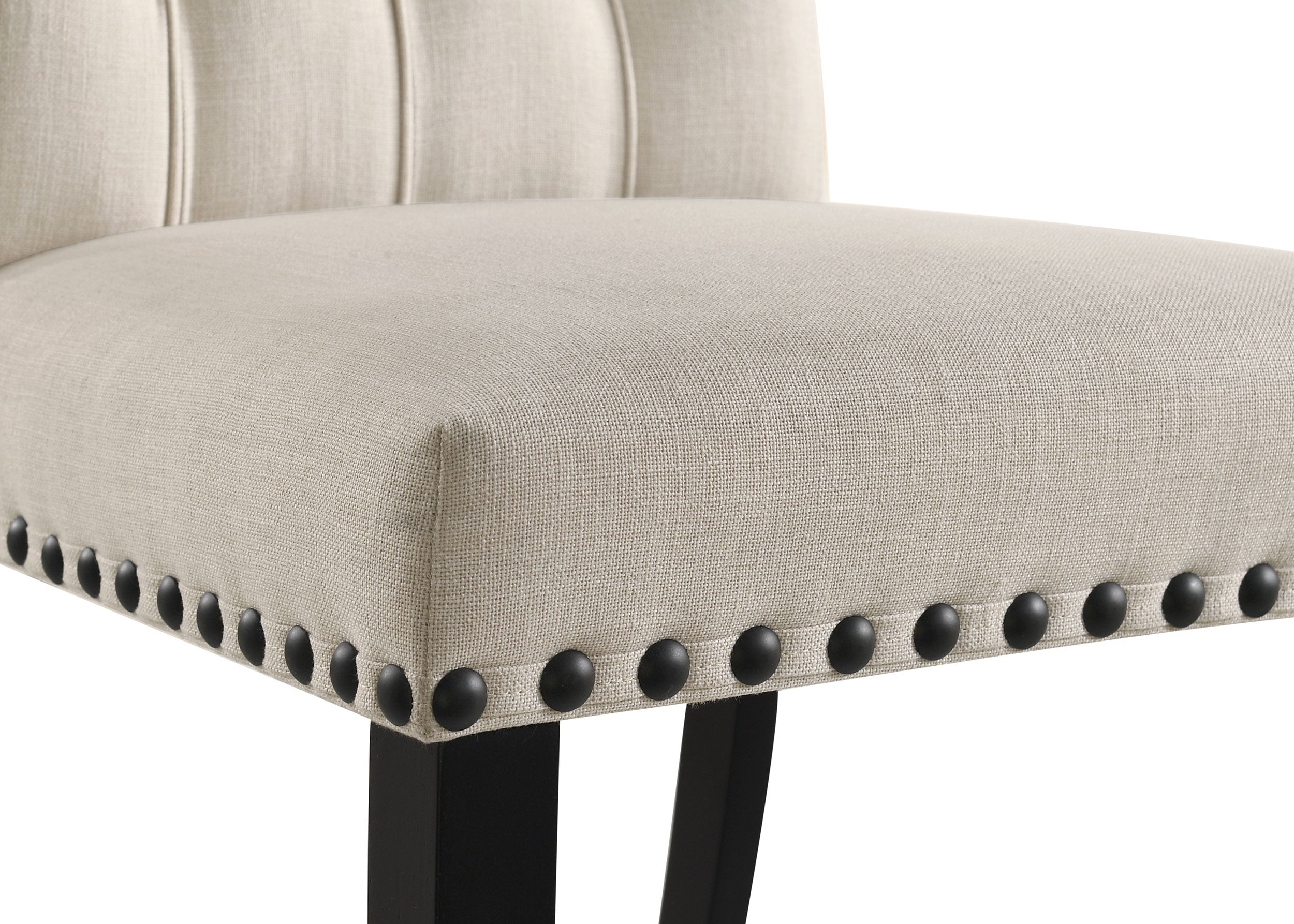 Alana Fabric Upholstered Dining Side Chair Beige (Set of 2) — view 10