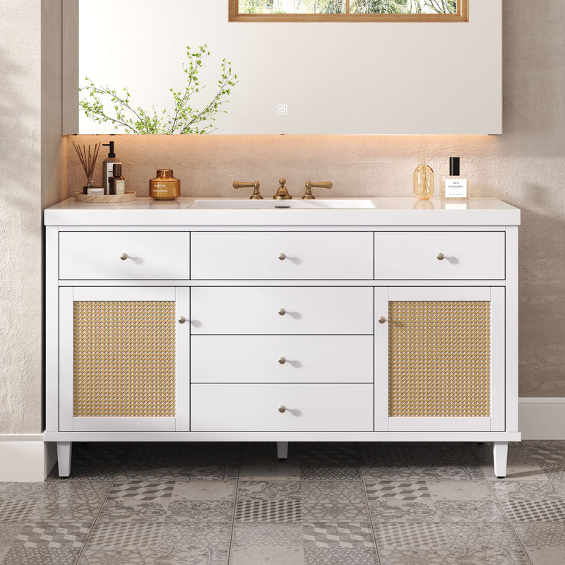 Modern Bathroom Vanity With Sink, Soft Close Drawers