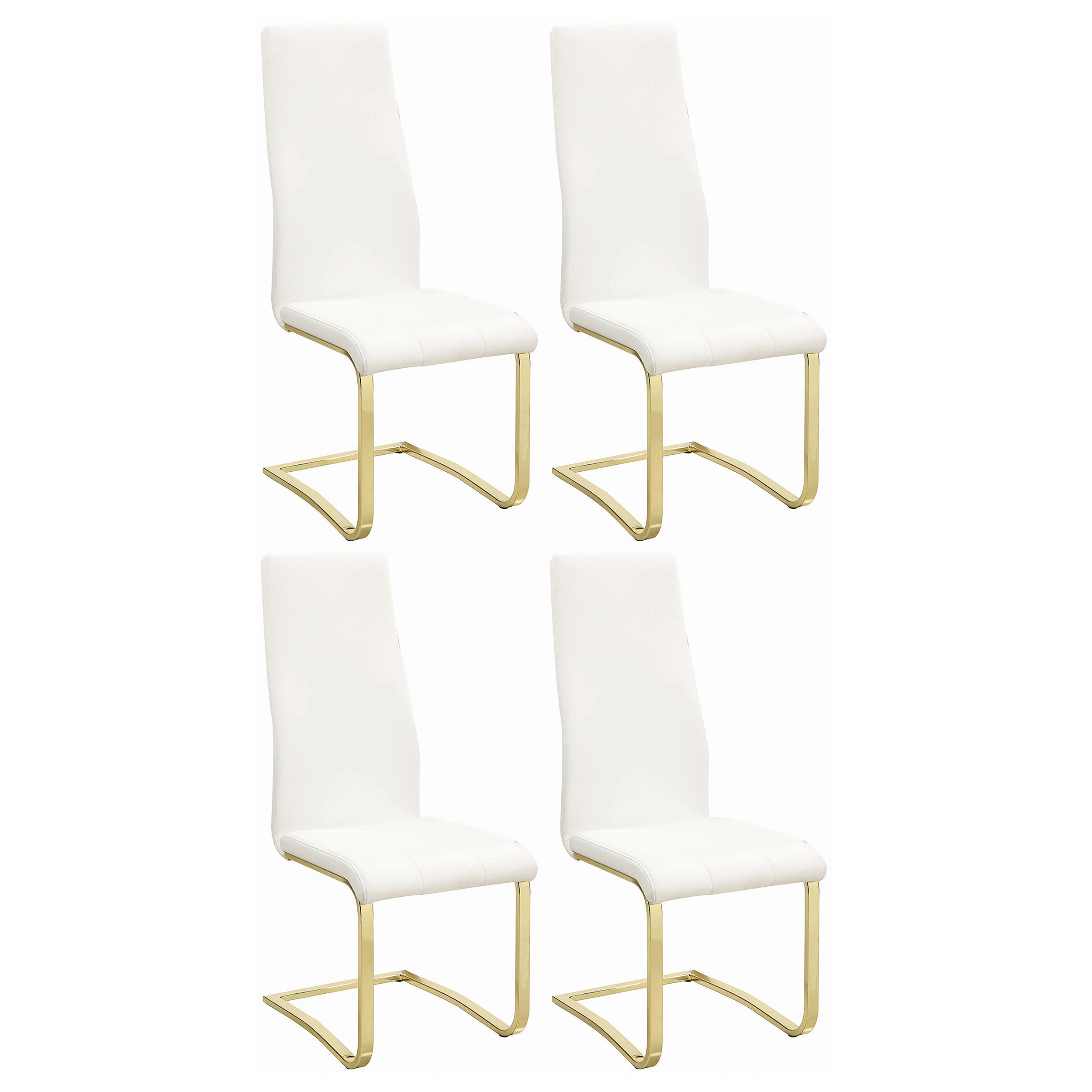 Montclair Upholstered Dining Side Chair White (Set of 4) — view 1