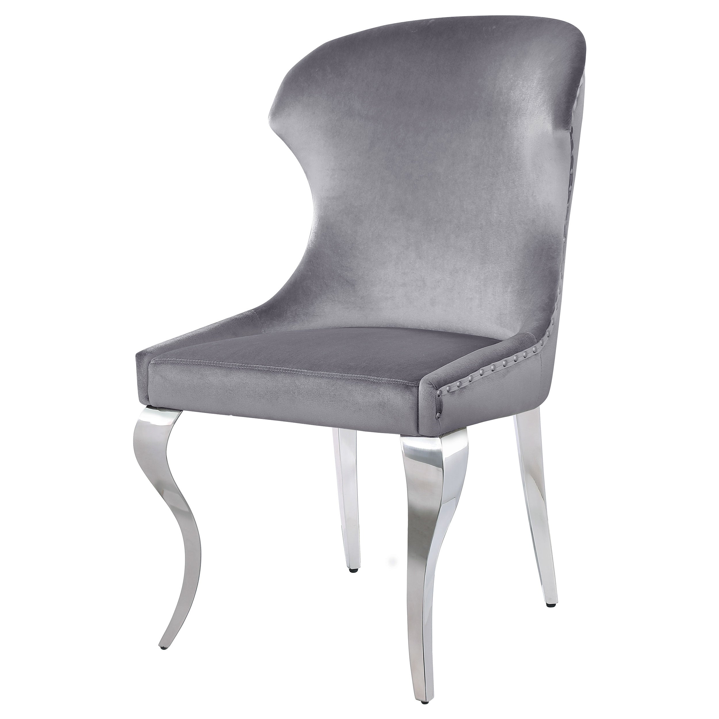 Cheyanne Upholstered Dining Side Chair Grey (Set of 2) — view 5