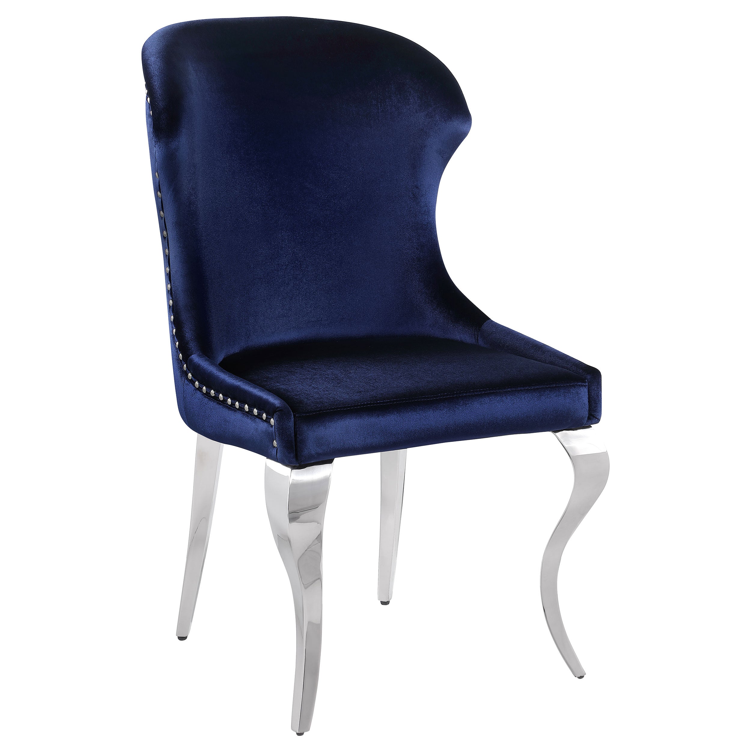 Cheyanne Upholstered Dining Side Chair Ink Blue (Set of 2) — view 3