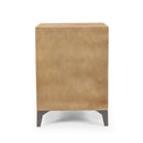 Boho Handcrafted Mango Wood Storage Cabinet With Iron Legs - Sandblasted Oak