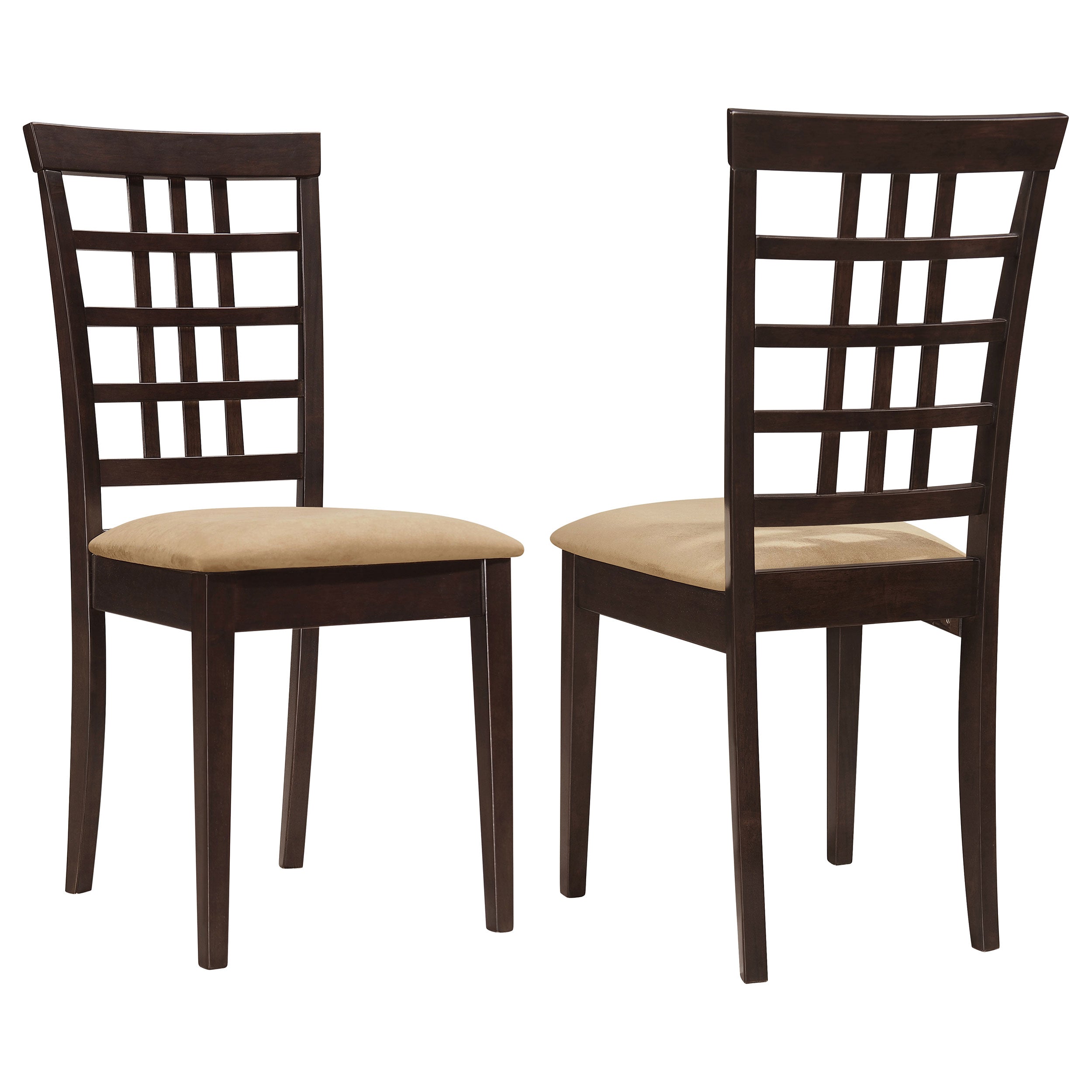 Kelso Lattice Back Dining Side Chair Cappuccino (Set of 2) — view 1