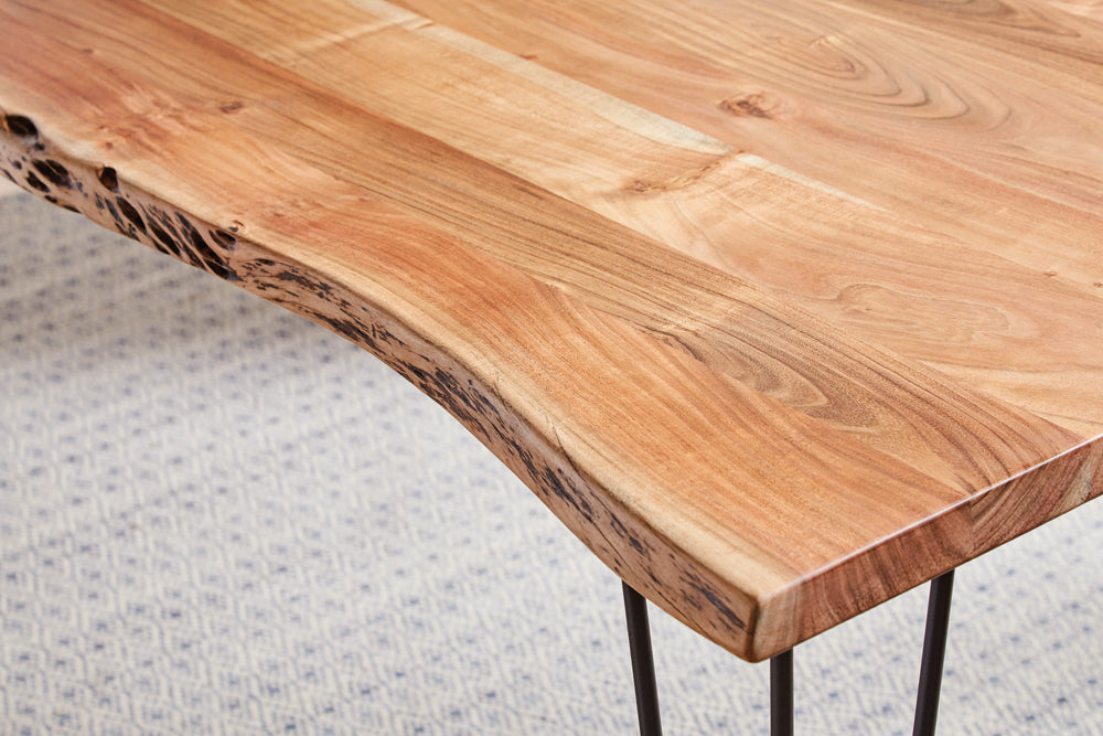 Sherman 71-inch Live Edge Dining Table Natural Acacia — view 6
