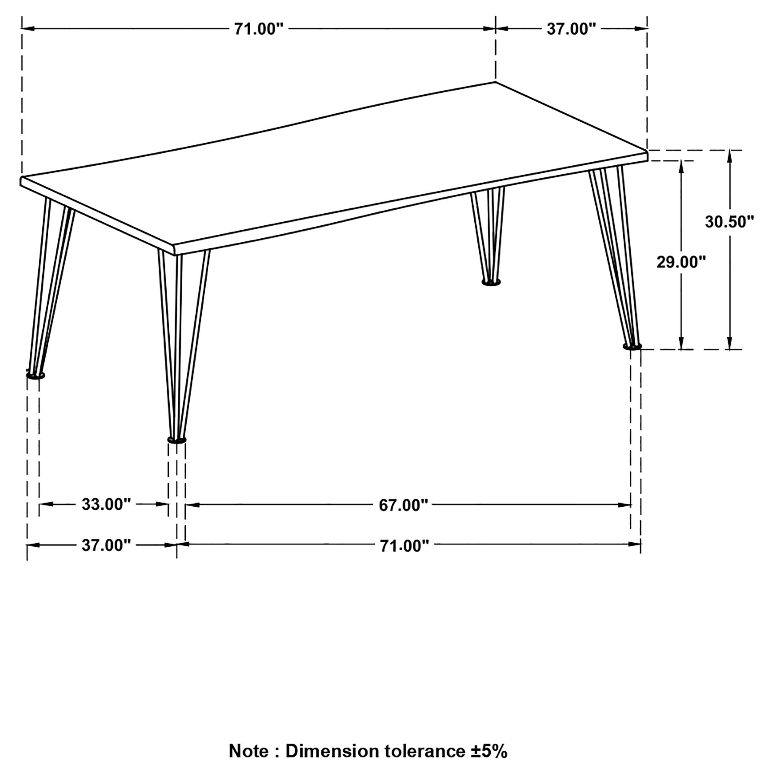 Sherman 71-inch Live Edge Dining Table Natural Acacia — view 9