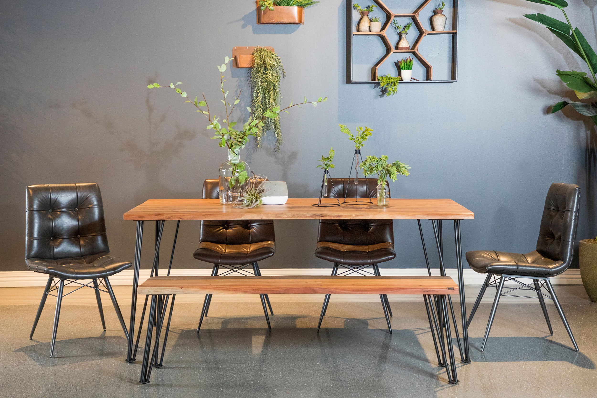 Sherman Wood Dining Bench Natural Acacia — view 9